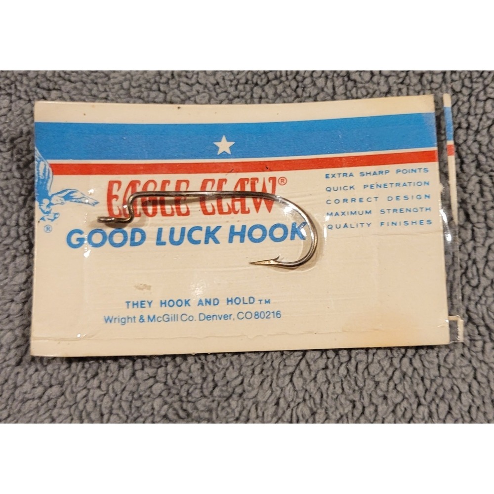 Eagle Claw Good Luck Hook 7/0 Bait Hook Extra Sharp Points Steel Wright&McGill